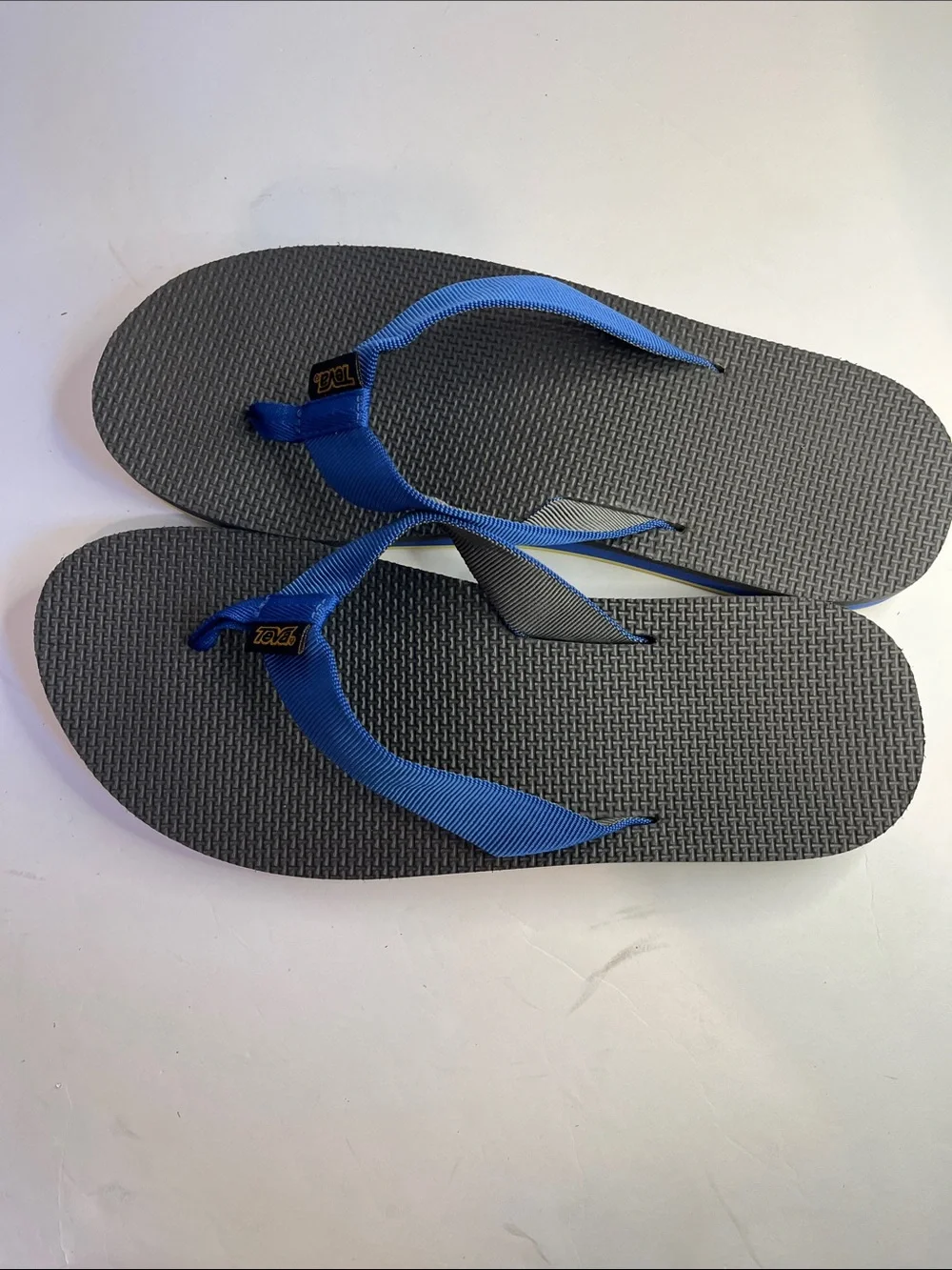 Teva Blue and Gray Flip Flop Sandals